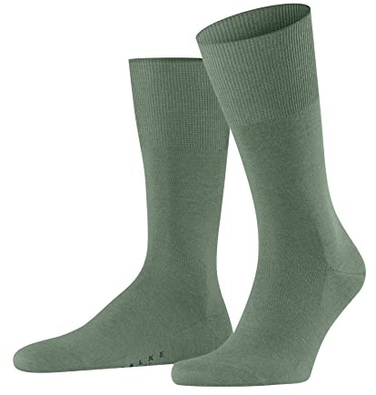 FALKE Herren Socken Airport M So Wolle Baumwolle einfarbig 1 Paar, Grün Sage 7538, 45-46