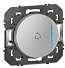 Legrand 600118 Poussoir simple avec voyant lumineux et marquage sonnette dooxie 6A 250V~ finition alu