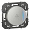 Legrand 600118 Poussoir simple avec voyant lumineux et marquage sonnette dooxie 6A 250V~ finition alu