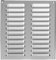 EUROPLAST 260x280mm / 10x11 inch Stainless Steel Metal Air Vent Grille Cover with Insect Mesh - Ventilation Cover