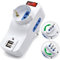 Welly Enjoy IT WY13035 Adattatore Compatto Bianco, 1 Presa Schuko (Tedesca) 2 Prese USB-Spina Rotante Italiana 10A con Interruttore