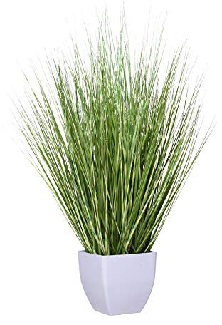 VIVANNO Kunstgras im Topf Deko-Gras Kunstpflanze künstlich Zebra (80 cm)