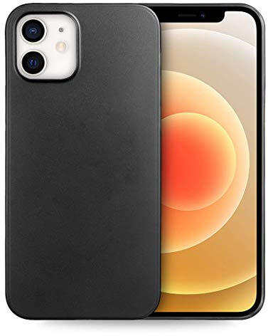 doupi UltraSlim Hülle kompatibel für iPhone 12 / iPhone 12 Pro (6,1 Zoll), Ultra Dünn Fein Matt Handyhülle Cover Bumper Schutz Schale Hard Case Taschenschutz Design Schutzhülle, schwarz