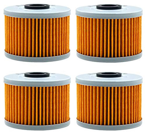 AHL Motocicletta Filtro olio moto Filtro olio 4 pezzo per KX450F 449 2012-2015/KX450F 450 2006-2011/Ninja 125 125 2020/Z125 PRO 125 2017-2019,POLARIS OUTLAW 500 500 2006-2007