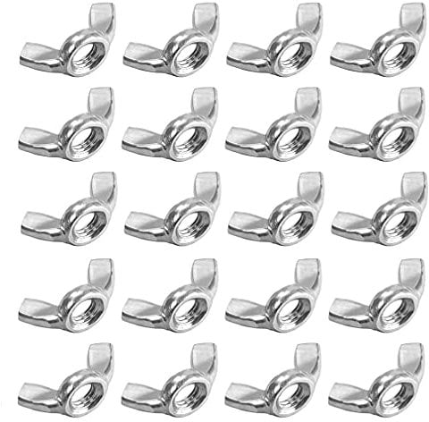TERF® 20 Pcs Butterfly Wing Nut M4 Zinc Plated Steel Butterfly Wing Nuts M4 (4mm) Fastening Parts Hand Twist Tighten Wingnut For Multi Purpose Use