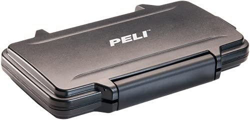 Peli 0965 Speicherkartenbox für CFexpress- und/oder XQD-Karten, Wasser- und staubdicht, 0,1L Fassungsvermögen, Made in USA, stoßdämpfender Einsatz, Farbe: Schwarz, 009650-0100-110E