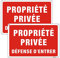 Goodvia Panneau Propriété Privée Aluminium Réfléchissant Rectangle 200 * 300 mm, Panneau Propriété Privée Défense D'entrer, Résistant Intempéries, Imperméable et Résistant aux UV, 2PCS
