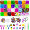 WONDERFORU Loom Bands Kit, 2000+ Rubber Bands Refill Craft Kit for Kids with 26 Colors, Friendship Bracelet Making kit Loombands with Beads, Charms, Hooks and S Clips for Children Girls Kids