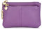 ZOUIQSS Mini Porte Monnaie Cuir pour Femme véritable avec Fermeture éclair,Porte-clés et Porte-Cartes Portefeuille(Lavande)