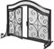 TANGZON Fireplace Screen, Iron Spark Protection Guard with Double Doors, Indoor and Outdoor Fire Place Standing Gate
