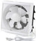 Nalle 10 Inch Window Reversible Exhaust Fan Through-wall installation Ventilation Fan Shutter Box Blower Ventilation Air Extractor for Bathroom Garage Greenhouse Panel size 13.5X13.5