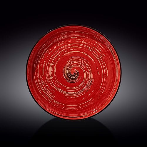 Wilmax WL-669220/A Assiette ronde en porcelaine Rouge Diamètre 28 cm