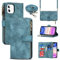 Cavor Crossbody iPhone 11 Case With Card Holder With Strap,Flip Leather Wallet Case,[9 Card Holder] Zipper Detachable Lanyard Phone Case Cover for Women for iPhone 11 - Light Blue