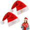 Ancuioyz Weihnachtsmützen, 2 Stücke rot Weihnachtsmütze aus Plüsch Weihnachten Mütze Set, Snowflake Adult Plush Christmas Hat, Christmas Costume Decoration for Christmas Theme Parties