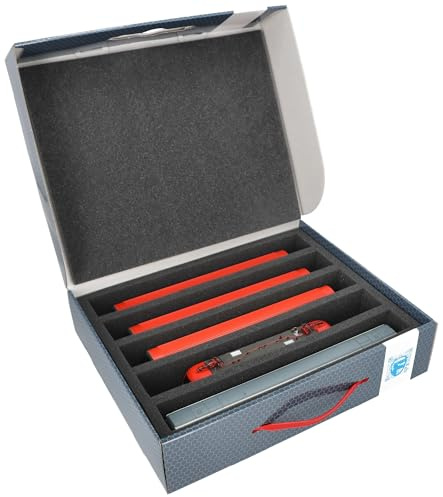 Feldherr Storage Box FSLB075 pour Les locomotives, Wagons et véhicules ferroviaires Miniatures - 5 emplacements pour l'écartement H0 - Vertical, Amount:2 pcs.