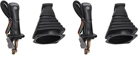 FYOBOT 2X 3 Boutons Pelle Joystick Assy Poignée Engrenages avec Cache-Poussière pour Doosan DX150 215 225 300 370-9C Gauche