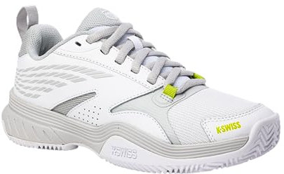 K-Swiss Performance Damen Speedex HB Tennis Shoe, White/Gray Violet/Lime Green, 39 EU