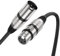 MOSWAG XLR Cable 3-Pin - 6FT/2M Male to Female Clear Stereo Extension for Microphones, Amplifiers, Sound Consoles, Speakers