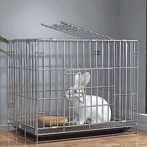 Indoor-Kaninchenkäfig Kleintierkäfig Meerschweinchen-Laufstall Hasenkäfige für Kaninchen Indoor-Hamsterkäfige aus Metall mit ausziehbarem Tablett und Zubehör