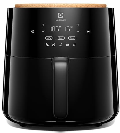 Electrolux Friggitrice ad aria EAF7B - Capacità 7L - Friggitrice aria Rivestimento antiaderente - 1800W - 8 programmi preimpostati - Lavabili in lavastoviglie - Timer 0-60min - 80-200°c