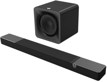 Klipsch Sistema audio Flexus: Sound Bar Core 200, subwoofer Sub 100 da 10 pollici, alimentato da Onkyo con Bluetooth, Dolby Atmos e Bassi sintonizzati personalizzati, nero