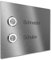 Graviers Design Campanello multi familiare con Pulsante LED incisione di 2 nomi - V2A acciaio inox 140x115 mm - incasso selezionabile esterno per porta d'ingresso di casa