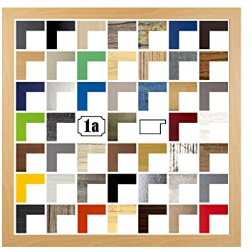 Multicolore Bilderrahmen Posterrahmen Puzzlerahmen 75x75 cm Buche Dekor 75x75 cm mit weisser Rückwand und klarem Acrylglas