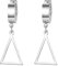 JewelryWe Ohrringe Creolen mit Dreieck Anhänger: Silber Edelstahl Creolen Huggie Ohrhänger Ohrstecker mit Baumelnde Triangel Mode Geometrische Ohrringe für Herren Damen