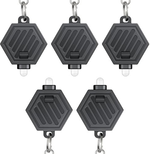 Pawfly 5 Stück LED Schlüsselanhänger Taschenlampe Mini LED Schlüsselanhänger Licht 12 Lumen Tragbare ultrahelle batteriebetriebene Schlüsselanhänger-Taschenlampe Außen- und Notbeleuchtung