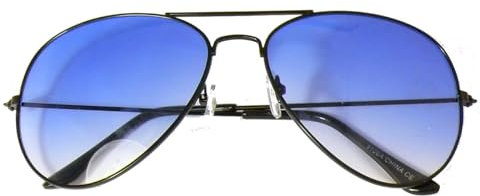 Générique lunettes de soleil aviateur verres dégradés bleu mixte tendance mode ville habillé unisexe femmes hommes 1106A1 (monture noire)