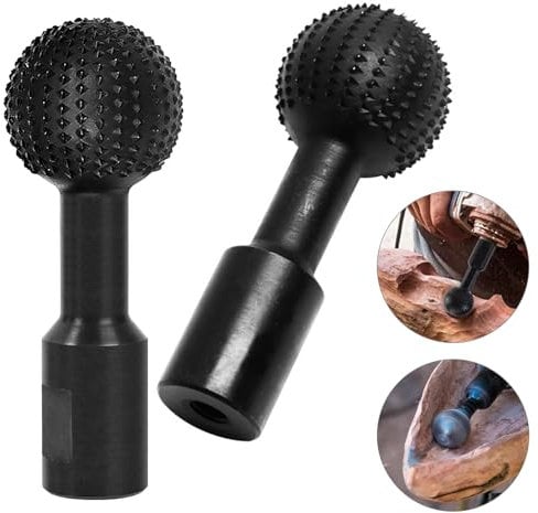 Fresa de bolas de madera, tallado de 14 mm, 2 unidades de bolas, cincel de bolas, fresadora de madera, cabezal de lijado de bolas, cincel de bolas, cabezales de lijado, bola de lijado para bucles