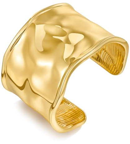 LILIE&WHITE Gold Armreif Armband für Damen – Modernes, Glänzendes Design, Hypoallergen, Langlebig, Rostfrei, Ideal als Geschenk für Besondere Anlässe