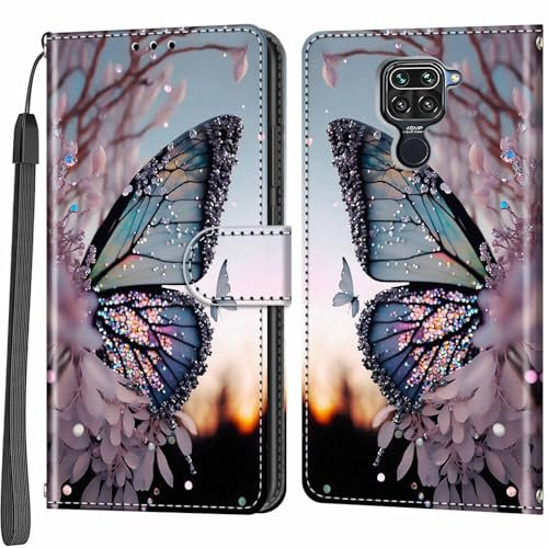 Funda para Xiaomi Redmi 10X 4G / Note 9, Cuero Flip Carcasa Fundas Móvil de Tapa Libro Carcasa Compatible Xiaomi Redmi 10X 4G / Note 9