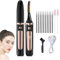 Wimpernzange Beheizbar Elektrische Wimpernzange Beheizbare Wimpernzange Heated Eyelash Curler Vierstufige Beheizte Led-Leistungsanzeige, Typ-C-Aufladung Wattestäbchen-Mascara-Bürste (Obsidianschwarz)