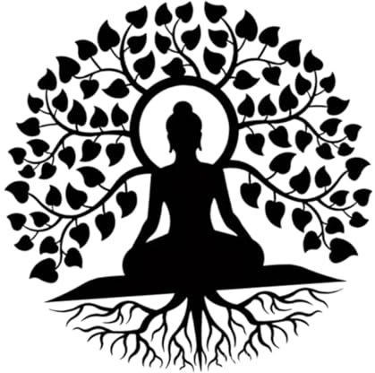 Sharplace Buddha Baum, Metall Wandgestaltung, Spirituelle Wanddeko, 40 cm