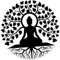 Sharplace Buddha Baum, Metall Wandgestaltung, Spirituelle Wanddeko, 40 cm