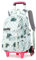 Amythe Schulranzen Trolley für Mädchen/Jungen mit 6 Räder, Teenager Schulrucksack mit Rollen, Abnehmbar Rucksack Trolley Kinder 1-5 Klasse, Handgepäck Wasserdicht für Schule & Reisen, 35L-Grün