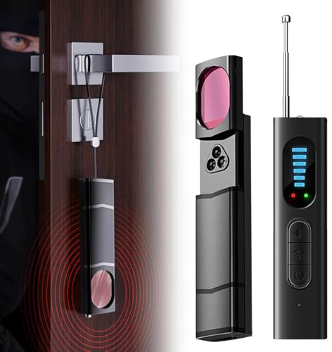 WIYETY Hidden Camera Detector: Wireless Wanzen Detektor, Wanzenfinder Suchgerät, GPS Detektor mit 5 Empfindlichkeitsstufe für Reisen, Hotels, Autos