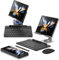 Supporto per Samsung Galaxy Z Fold 5/6 con tastiera, tastiera portatile rimovibile compatibile con Bluetooth, supporto regolabile per tablet girevole a 360°, con mouse e penna wireless, nero (grigio)