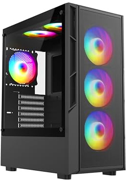 ASC Intel Core i5 Gaming Tower • GT730 2GB Graphics Card • 8GB RAM • 128GB SSD+500GB HDD • 500W 80+ PSU • Black 6 Fan RGB Gaming Case • WIFI • Windows 11 •