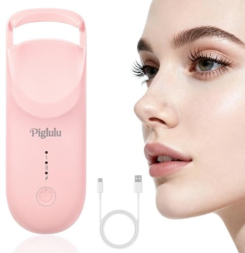 Heated Eyelash Curler,3-Level Temp Mini Travel Electric Lash Curler 10s Heat-3s Curl-24h Hold for Women with Anti-Burn Silicone Pad, Portable Type-C Charging for Long-Lasting Natural Effortless Curves