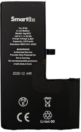 Smartex® Black Label Akku Batterie mit höher Kapazität kompatibel mit iPhone XS - 2970 mAh