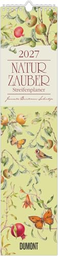 Naturzauber Streifenplaner 2027: Wandplaner 11,3x49,5 cm mit floralen Illustrationen von Janneke Brinkman, Platz für Termine und Notizen, ideal für Küche, Flur & Büro