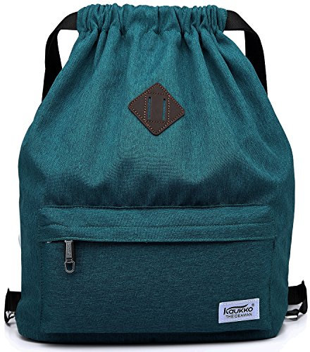 Sport-Rucksack mit Kordelzug, Fitnessstudio, Yoga, Schulter-Rucksack für Damen und Herren, blau (Blau) - K1031-02