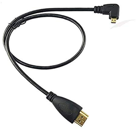 LiKuCo Micro HDMI to HDMI Cable Angled 90 Degree Right Angled Micro HDMI Male To HDMI Male Cable Adapter Connector 20 50CM(Right Angled)