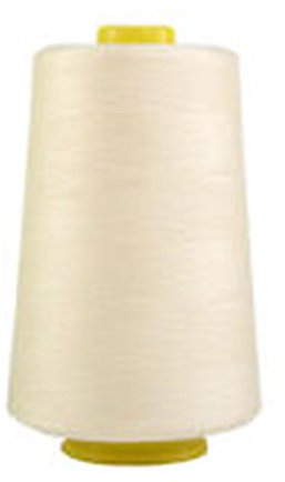4 Rocchetti di filo in poliestere da cucito per macchine tagliacuci, 4.572 m Cream