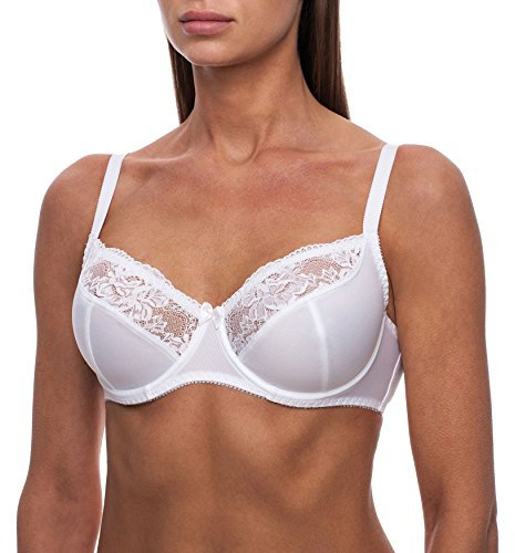 frugue Lace Comfort Support Minimiser Bra White 38 DD