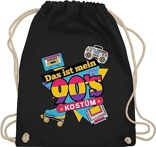 Shirtracer Turnbeutel Rucksack - Karneval & Fasching - Taschen - Das ist mein 90er Jahre Kostüm I Neunziger Jahre I 90s I - Unisize - Schwarz - outfits karnevalsbeutel faschings 90 beutel outfit
