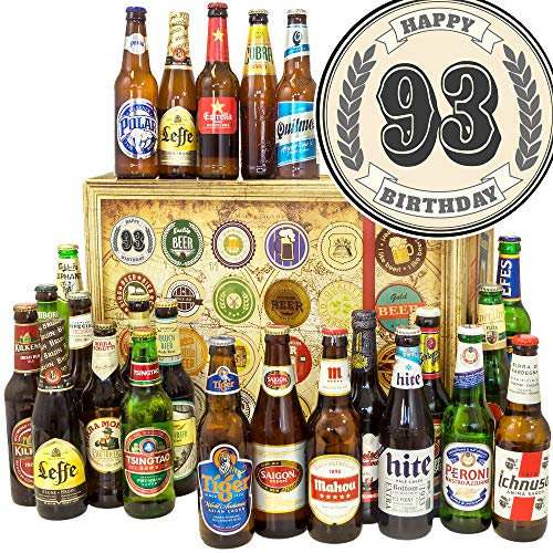 Geschenke für Männer zum 93. + mit Bieren der Welt 24x + Bier Geschenkset + Adventskalender 2024 2025 Bier Welt