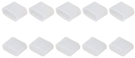 Futheda 10Pcs Silicone USB 3.1 Type C Male Interface Port Plug Cover Stopper Anti Dust Cap Protector Clear